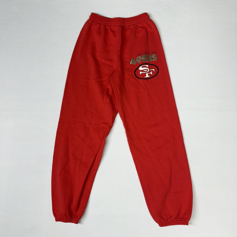 San Francisco 49ers Sweatpants Mens Medium Red NFL Football Hanes Fleece Joggers